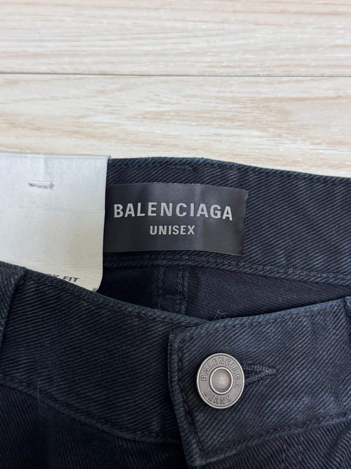 [S] 발렌시아가 스티커 데님 팬츠 블랙 상품이미지2