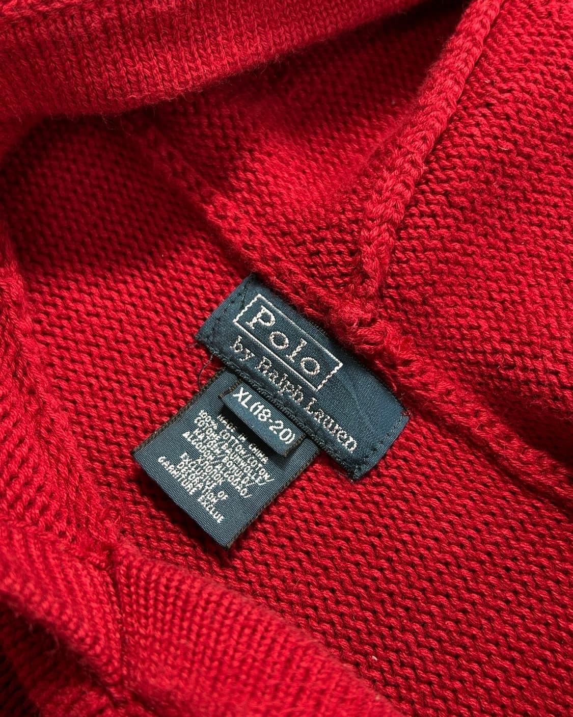폴로 랄프로렌 빅포니 후드 레드 스웨터  상품이미지7