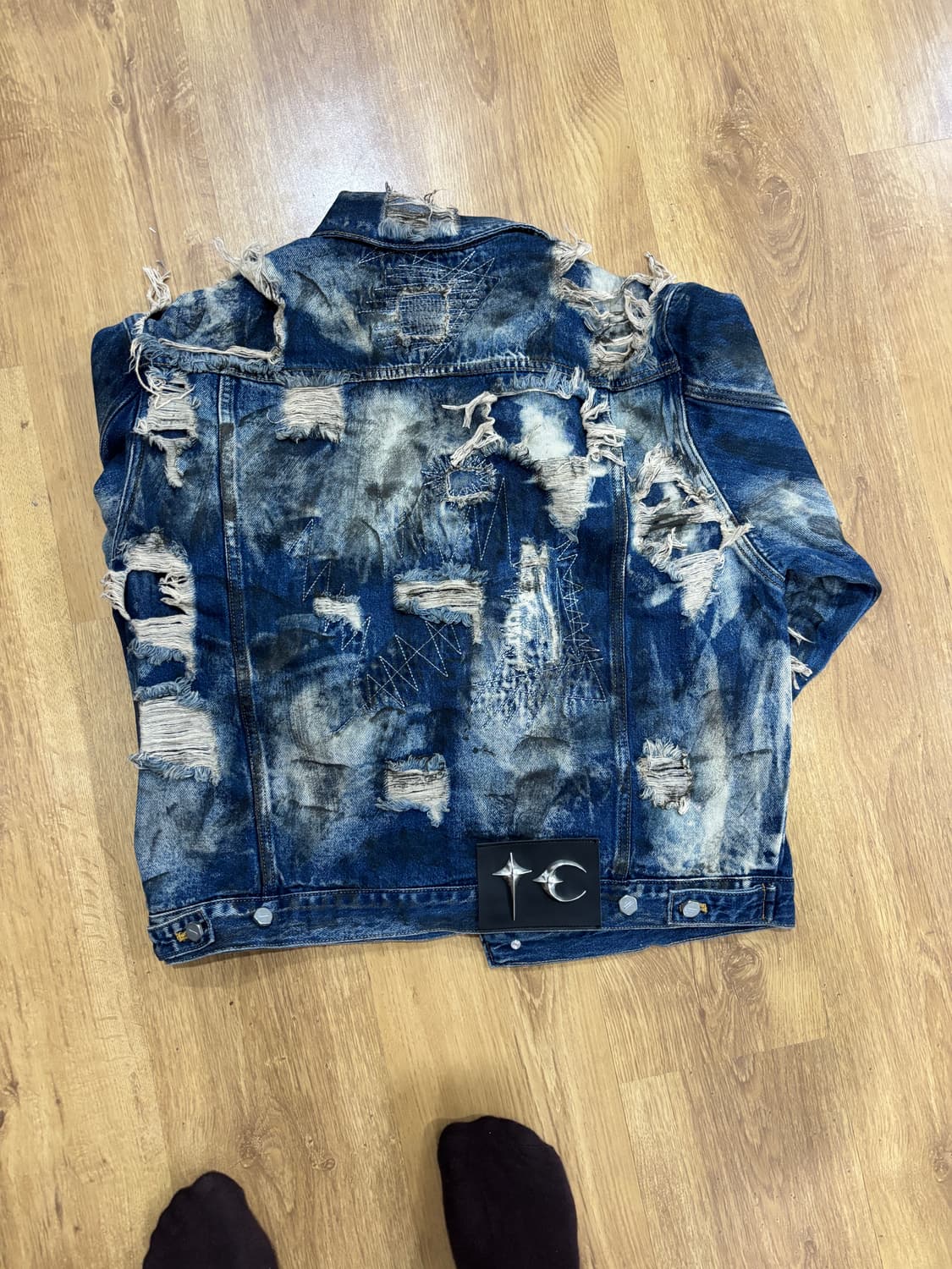 떠그 클럽 / 데미지 워싱 데님 자켓 청자켓 / 2xl 110 상품이미지4