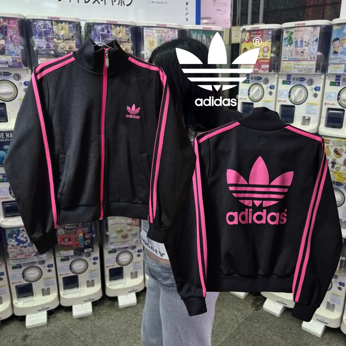 ADIDAS y2k Black-pink track jersey 상품이미지1