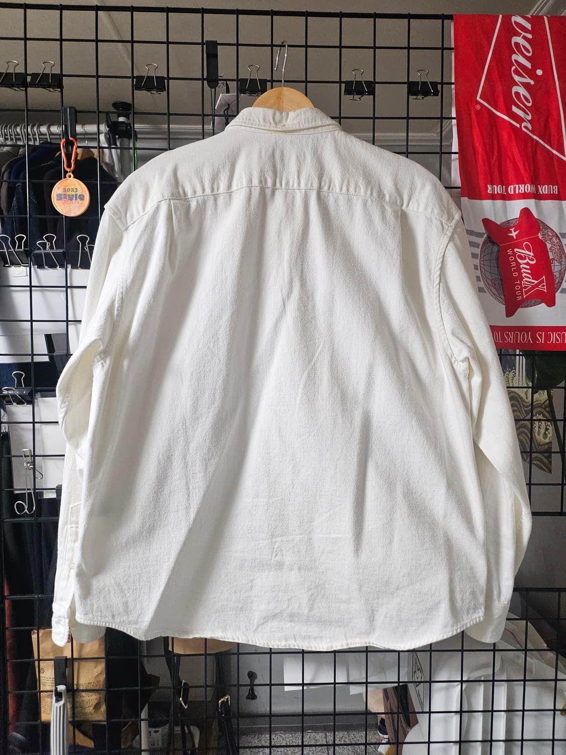 슈프림 스몰 박스 데님 셔츠 화이트 M 상품이미지4