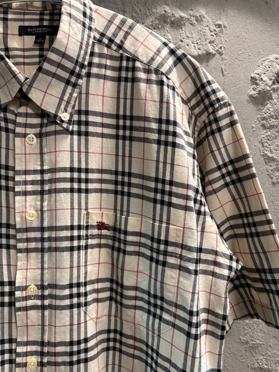 M 버버리 BURBERRY 런던 노바체크 반팔 셔츠 베이지 상품이미지3