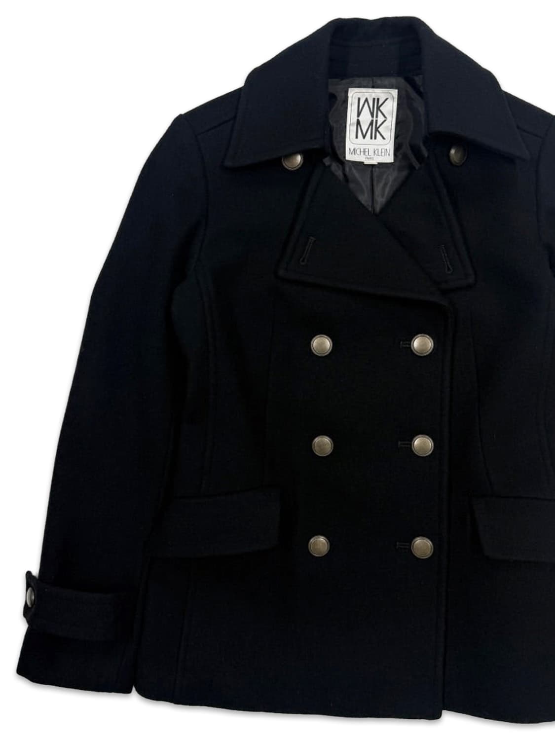 빈티지 MICHEL KLEIN 블랙 더블 하프 코트 상품이미지2