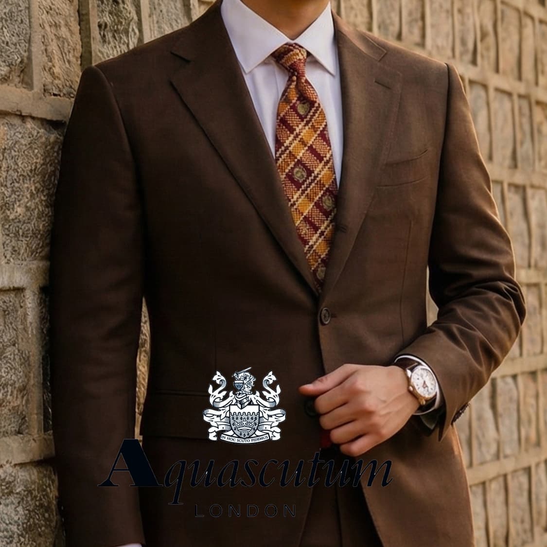 아쿠아스큐텀 실크 체크 크레스트 넥타이 9.5cm A+등급 A19290
 상품이미지1