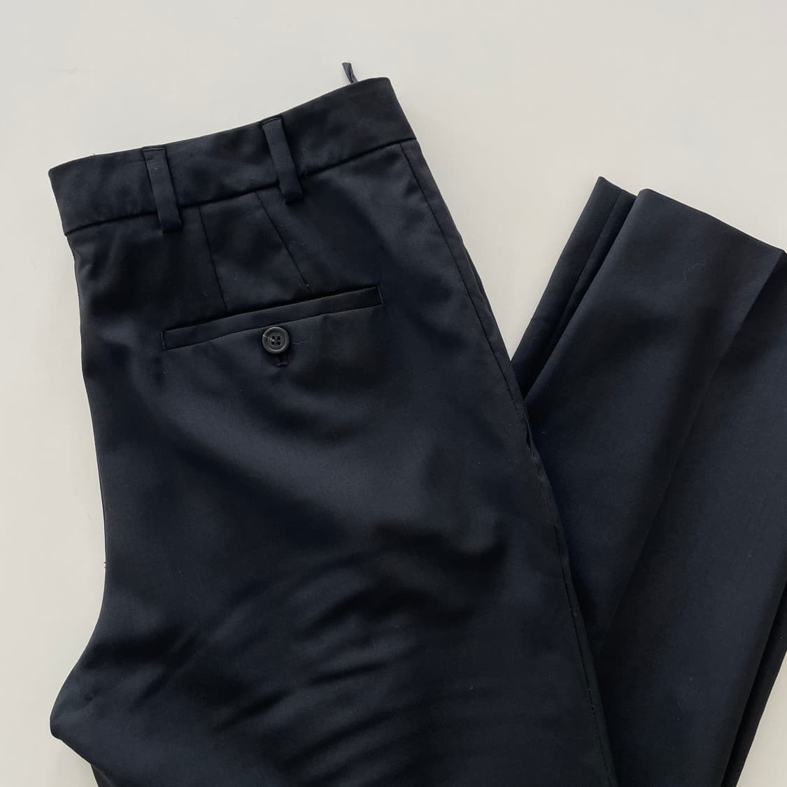 프라다 42|여성66 미니멀 테일러드 블랙 슬랙스 상품이미지2