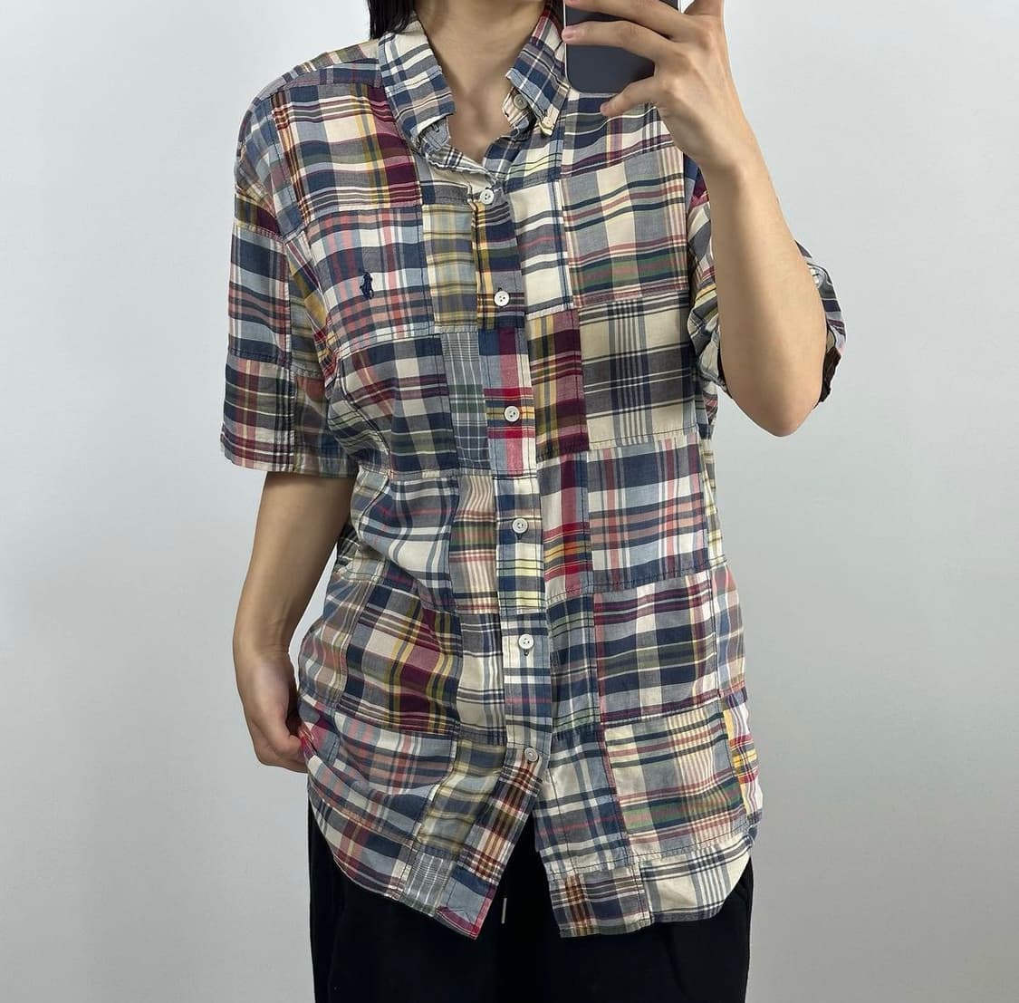 폴로 랄프로렌 마드라스 체크 반팔 셔츠 상품이미지3