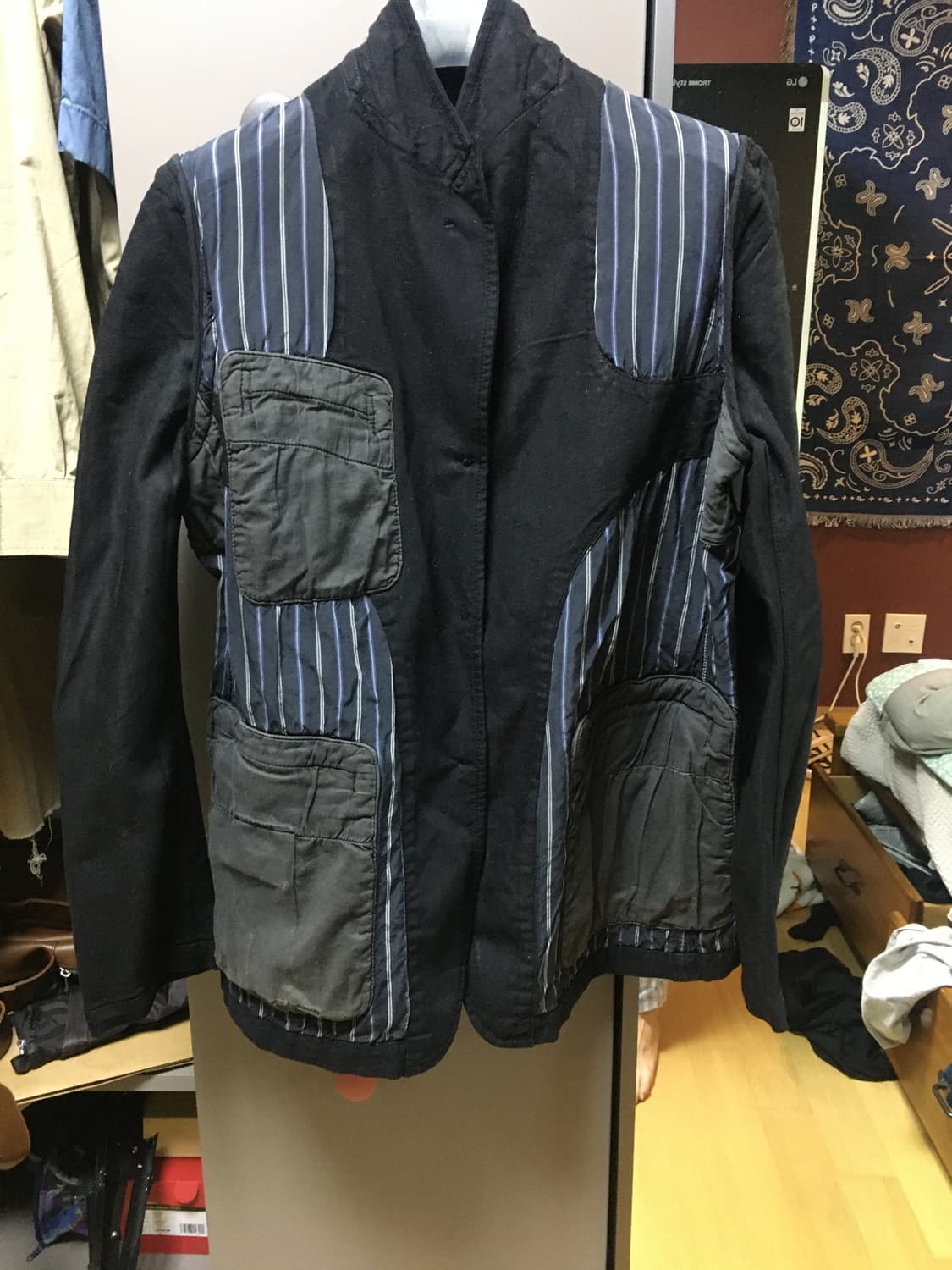 꼼데가르송 옴므 스트라이프 큐프로 리버서블  자켓 상품이미지6