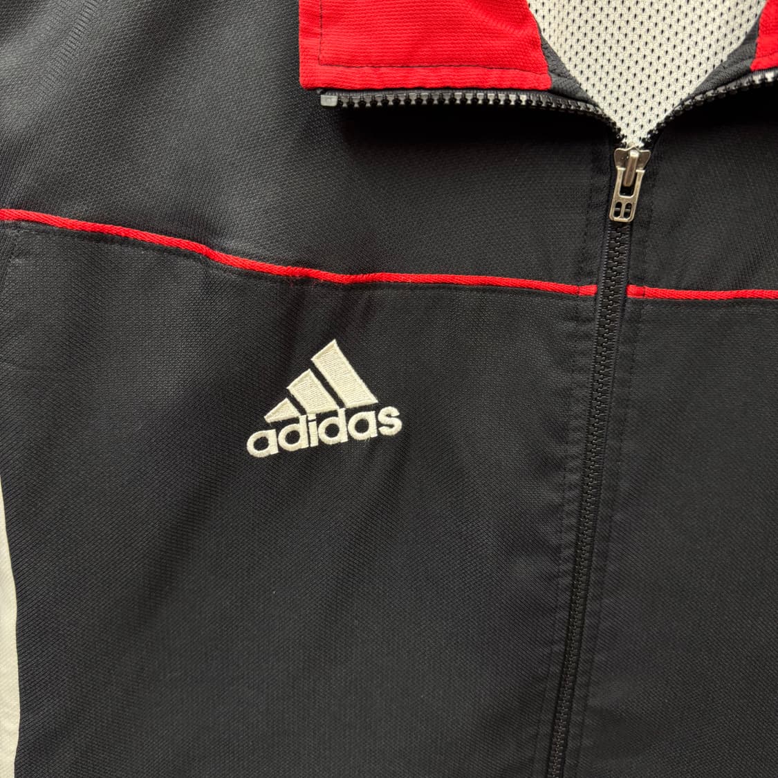 00s 아디다스 올드스쿨 메쉬 안감 트랙자켓 레드 블랙 상품이미지5