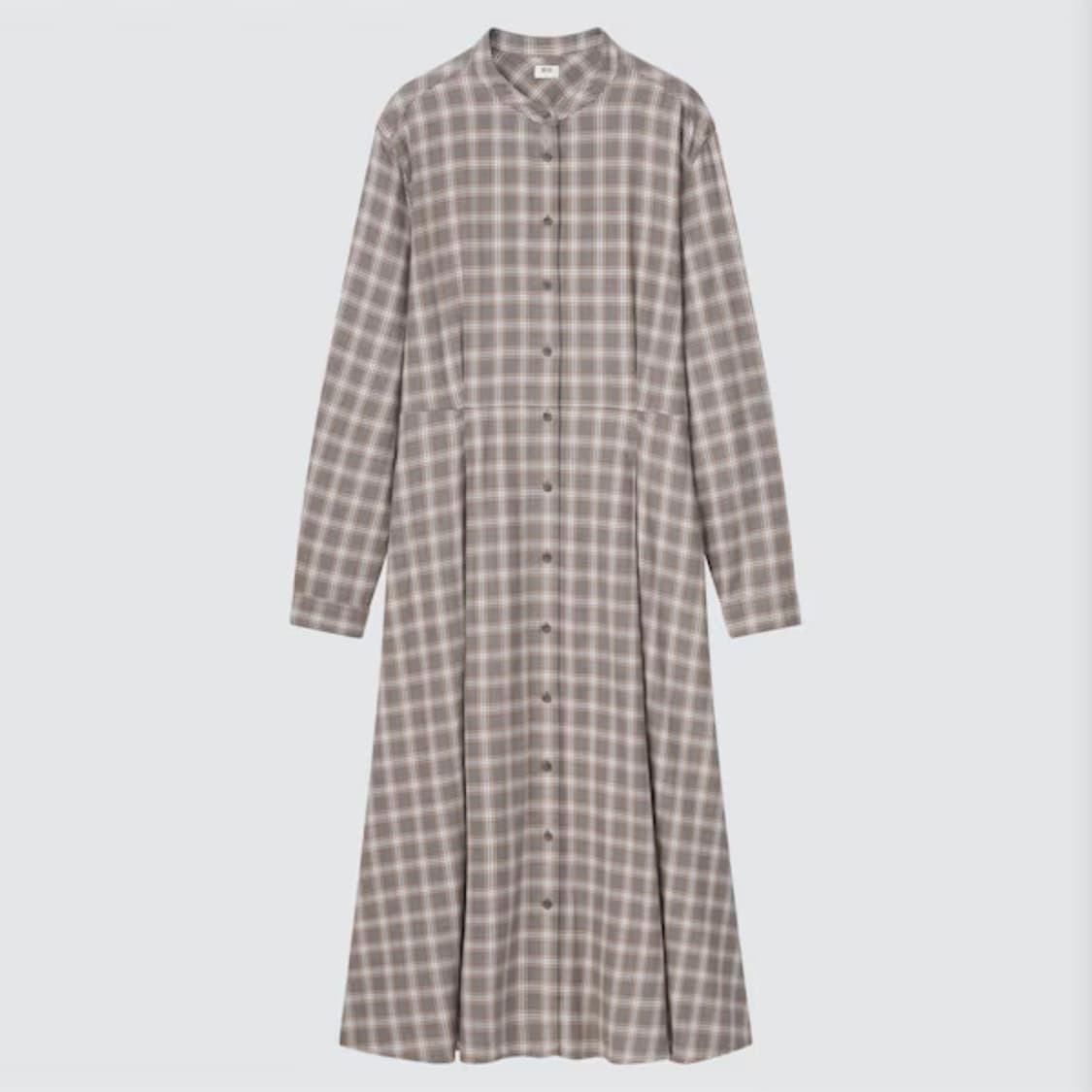 유니클로 체크 롱원피스 상품이미지1