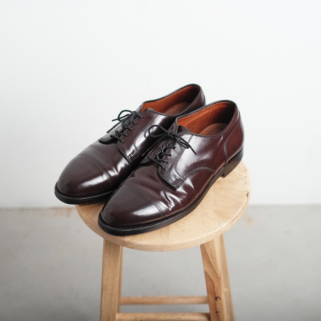 알든 2160 11E(290사이즈) 버건디 코도반 스트레이트팁 더비 상품이미지3