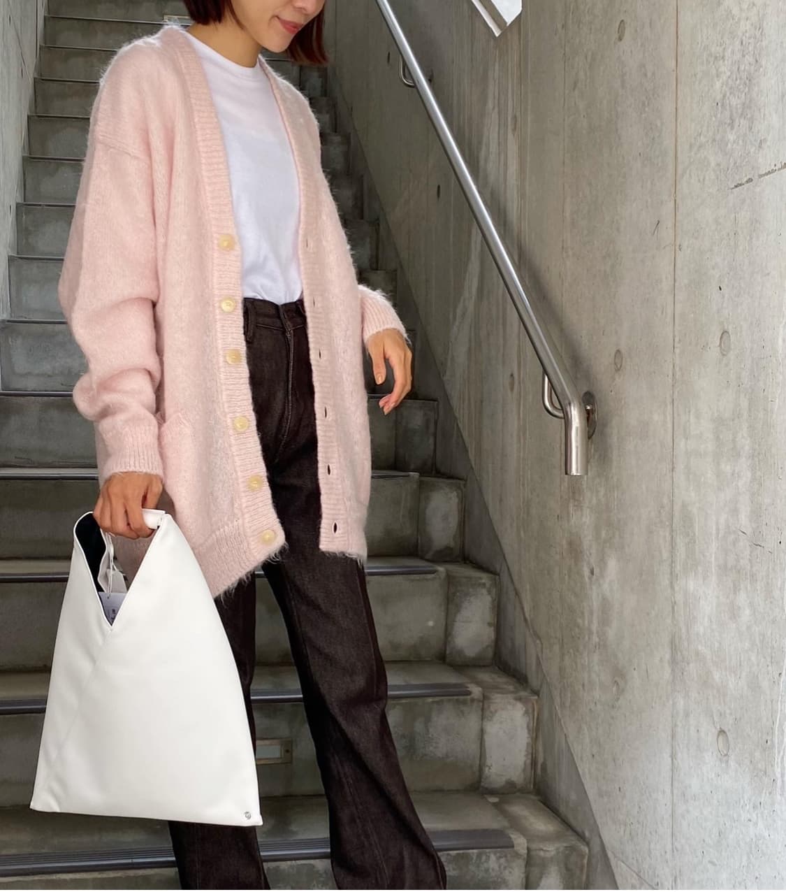 오라리 모헤어 핑크 가디건 상품이미지6