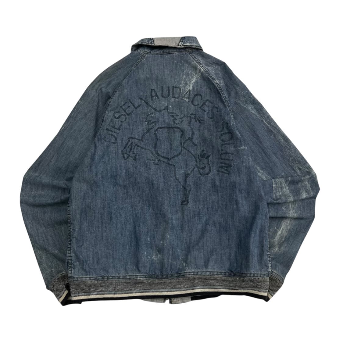 2000s 빈티지 디젤 워싱 데님 블루종 자켓 L 상품이미지4