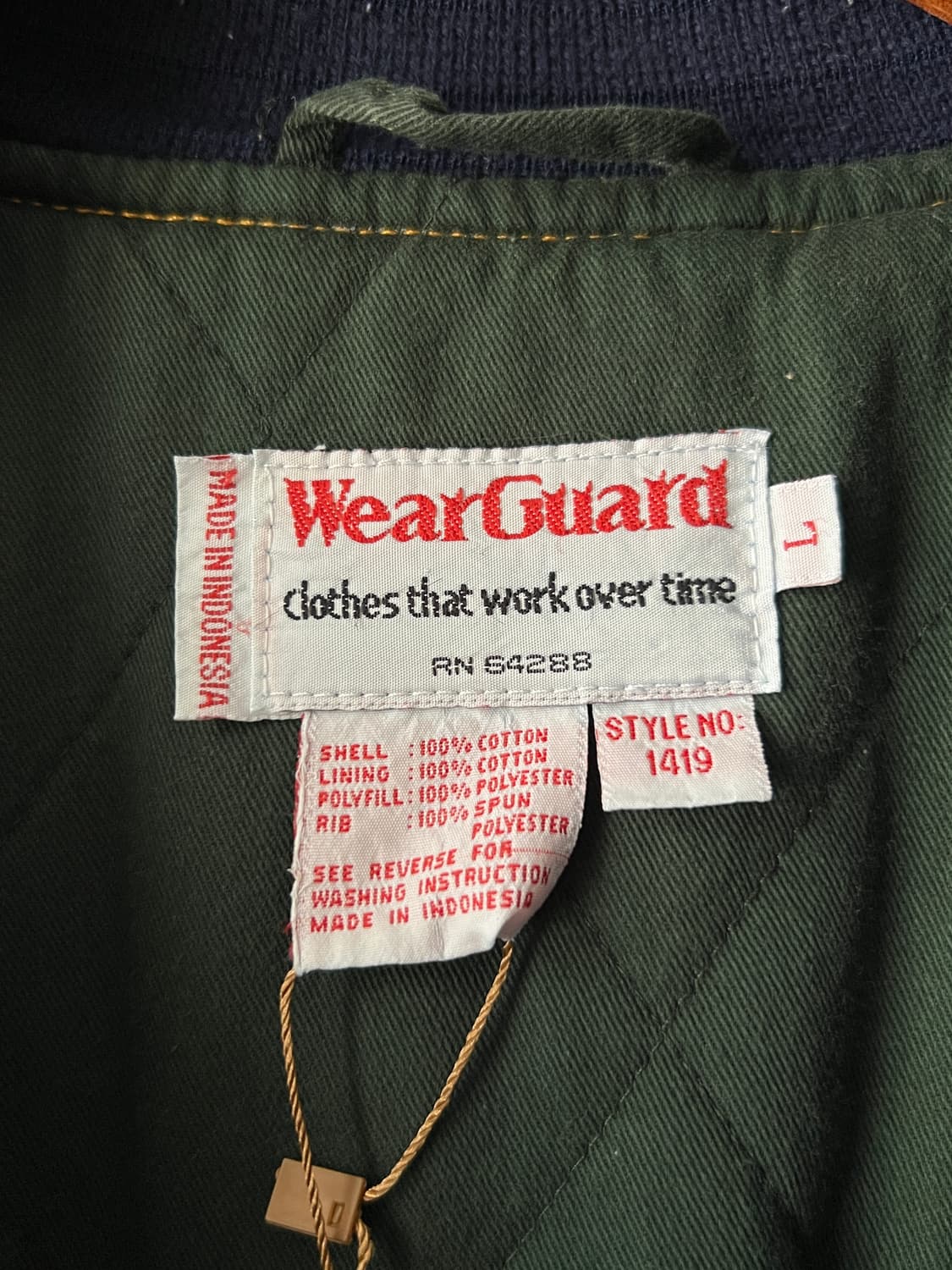 [L]90's WearGuard USA 데님 봄버 바시티 자켓 상품이미지2