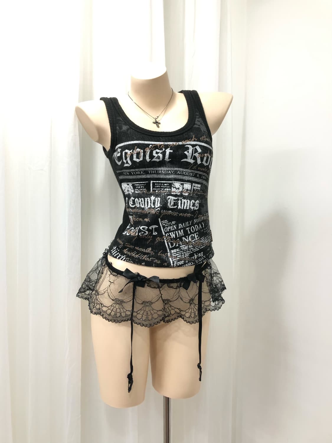 EGOIST rock chic print detail sleeveless 상품이미지1