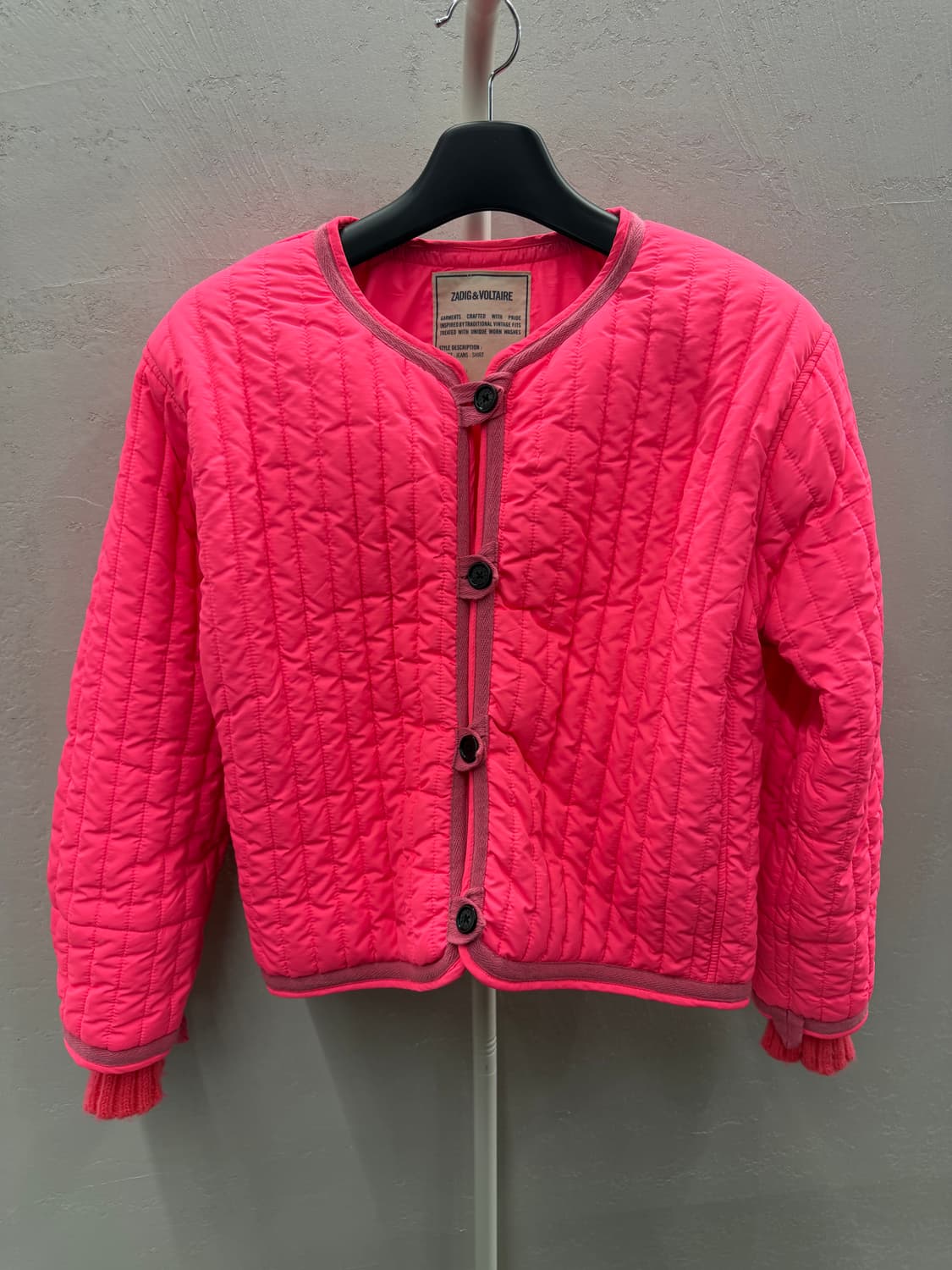 자딕앤볼테르 퀼팅 자켓 핑크 S 상품이미지6