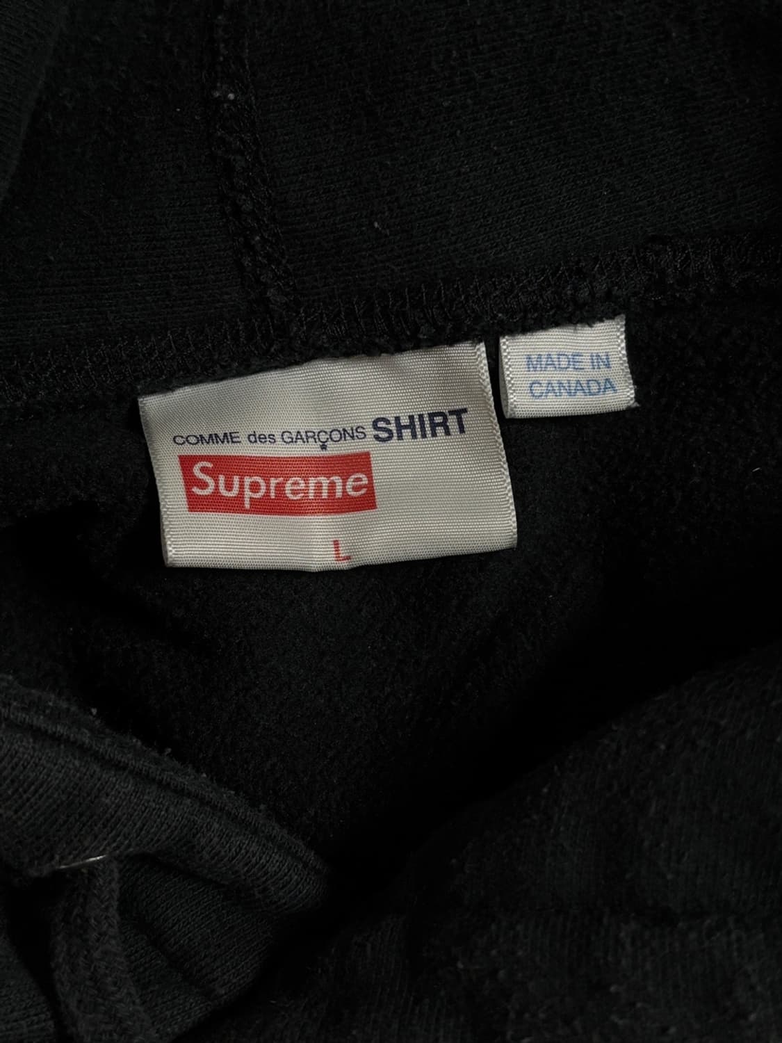 슈프림 꼼데가르송셔츠 콜라보 후드티 상품이미지4