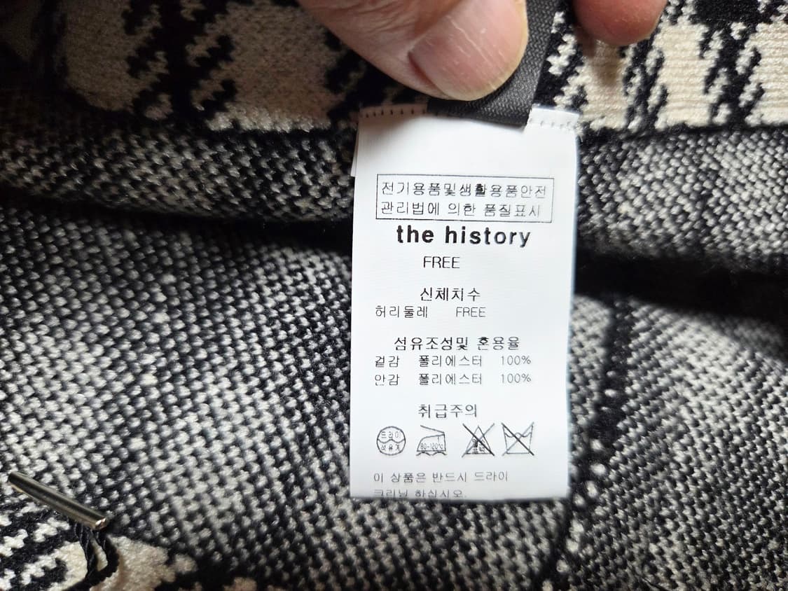 더히스토리(the history) 언발 체크니트스커트 55-66 새상품 상품이미지8