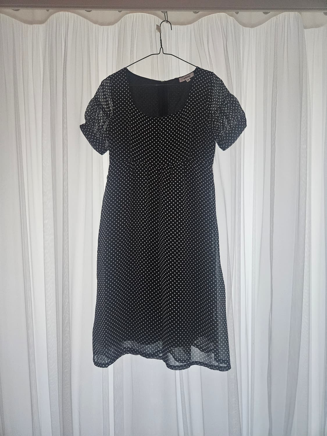 ofuon 빈티지 도트 블랙 원피스 니혼진 공겜여주 고딕 히메갸루 모리걸 상품이미지1