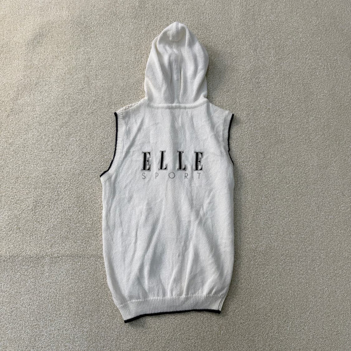 90 엘르 메쉬 후드집업 베스트 0223T 상품이미지2