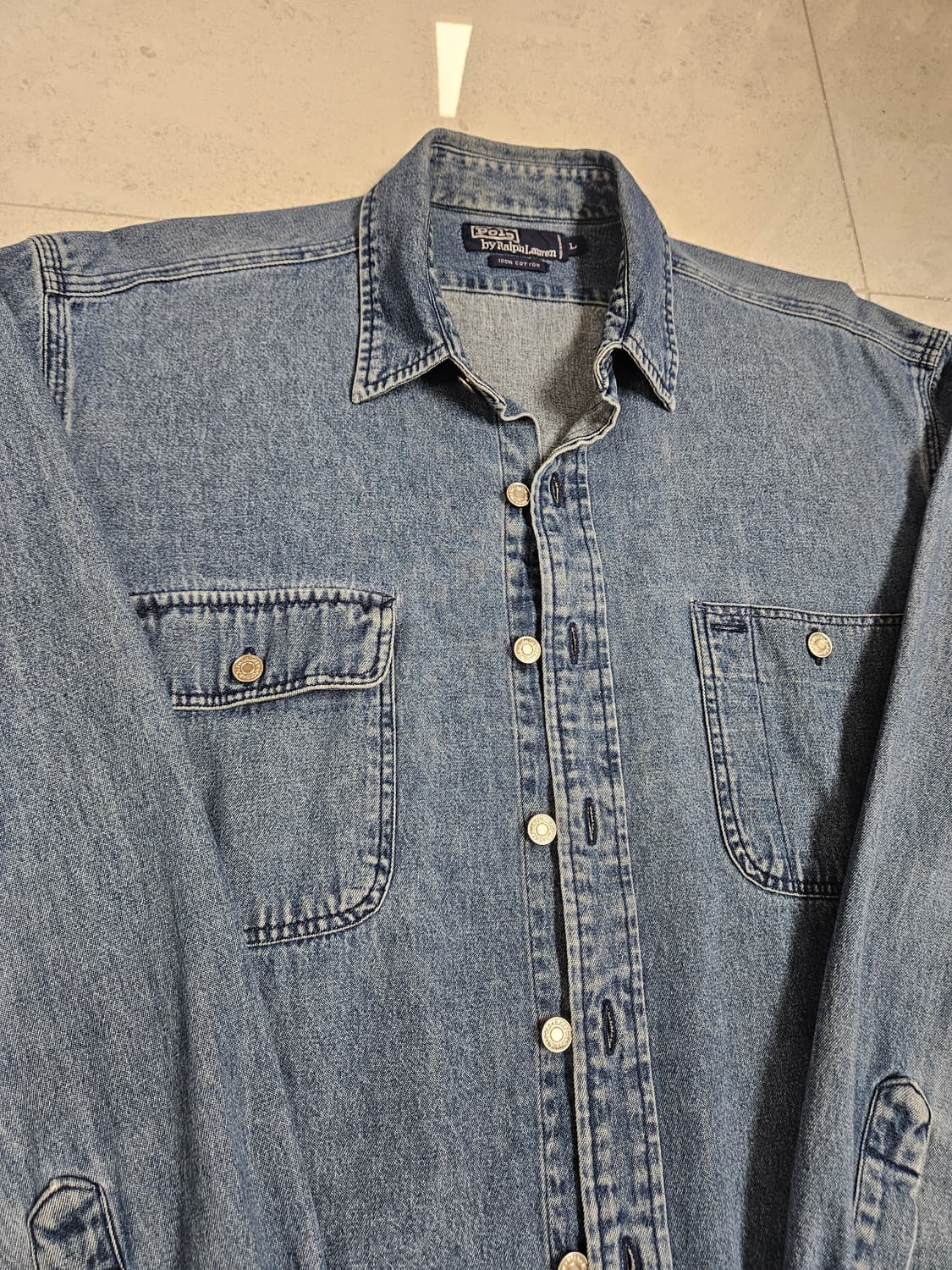 90s 폴로 랄프로렌 데님셔츠 상품이미지2