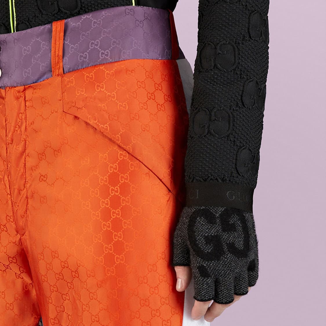 새상품 구찌 GG 핑거리스 장갑 캐시미어 100% 블랙 상품이미지2