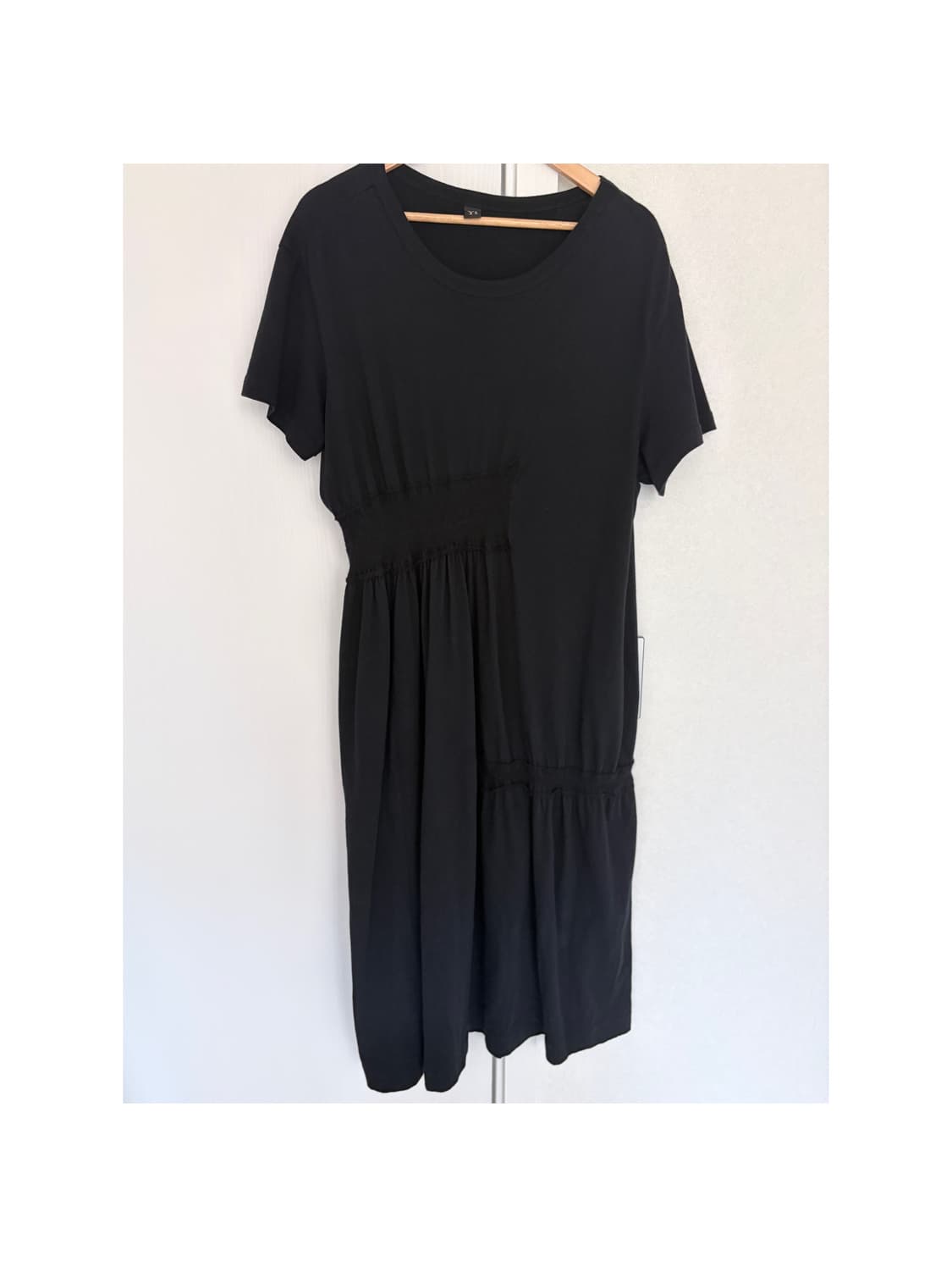 Y's 요지 야마모토 블랙 셔링 원피스 상품이미지4