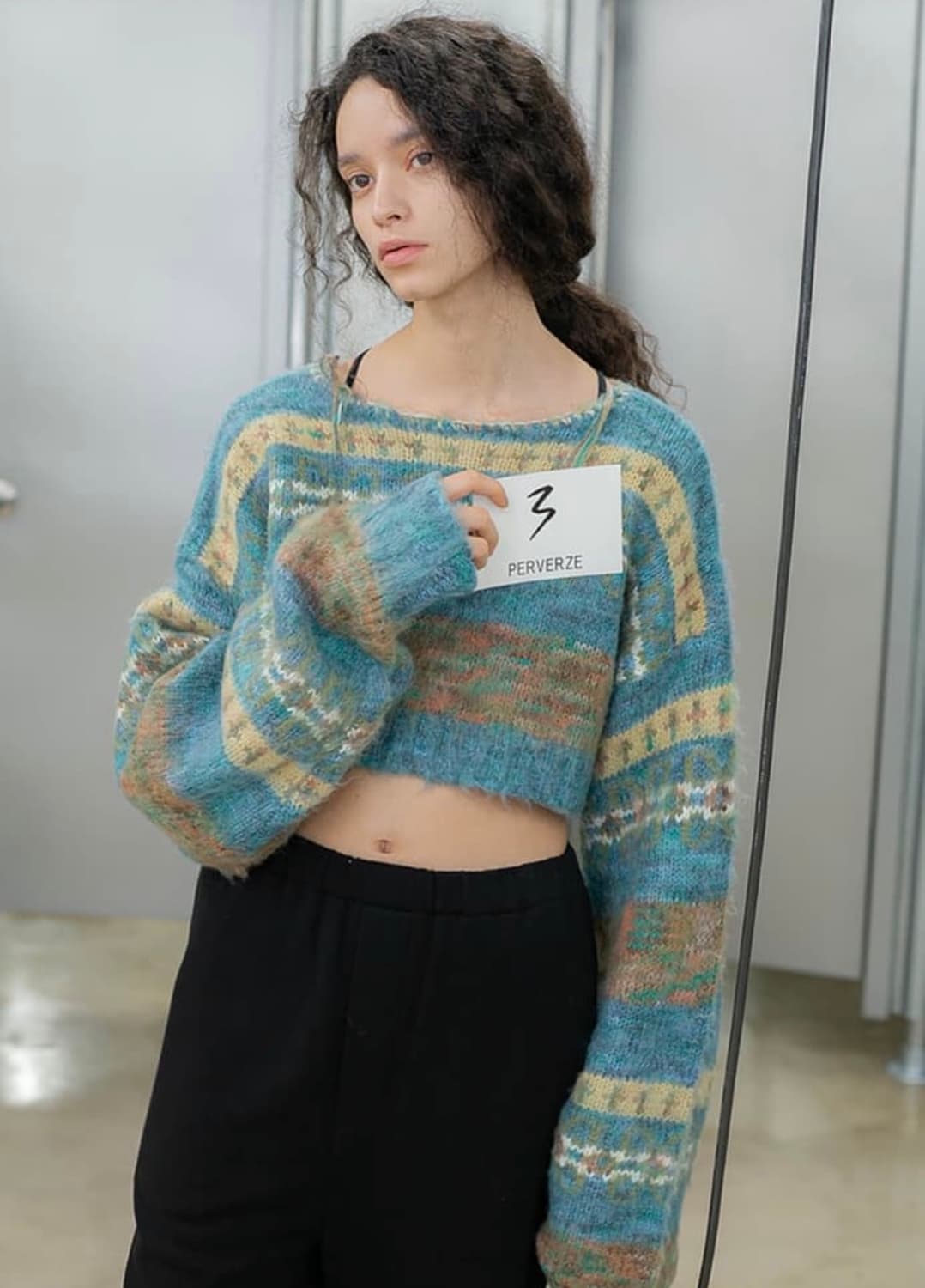 PERVERZE blend border knit 상품이미지4