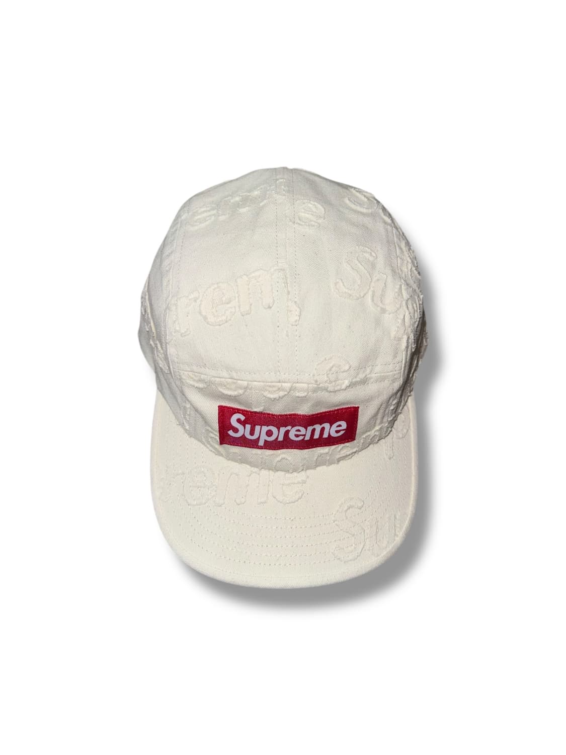 슈프림 레이저드 데님 캠프캡 화이트  상품이미지2