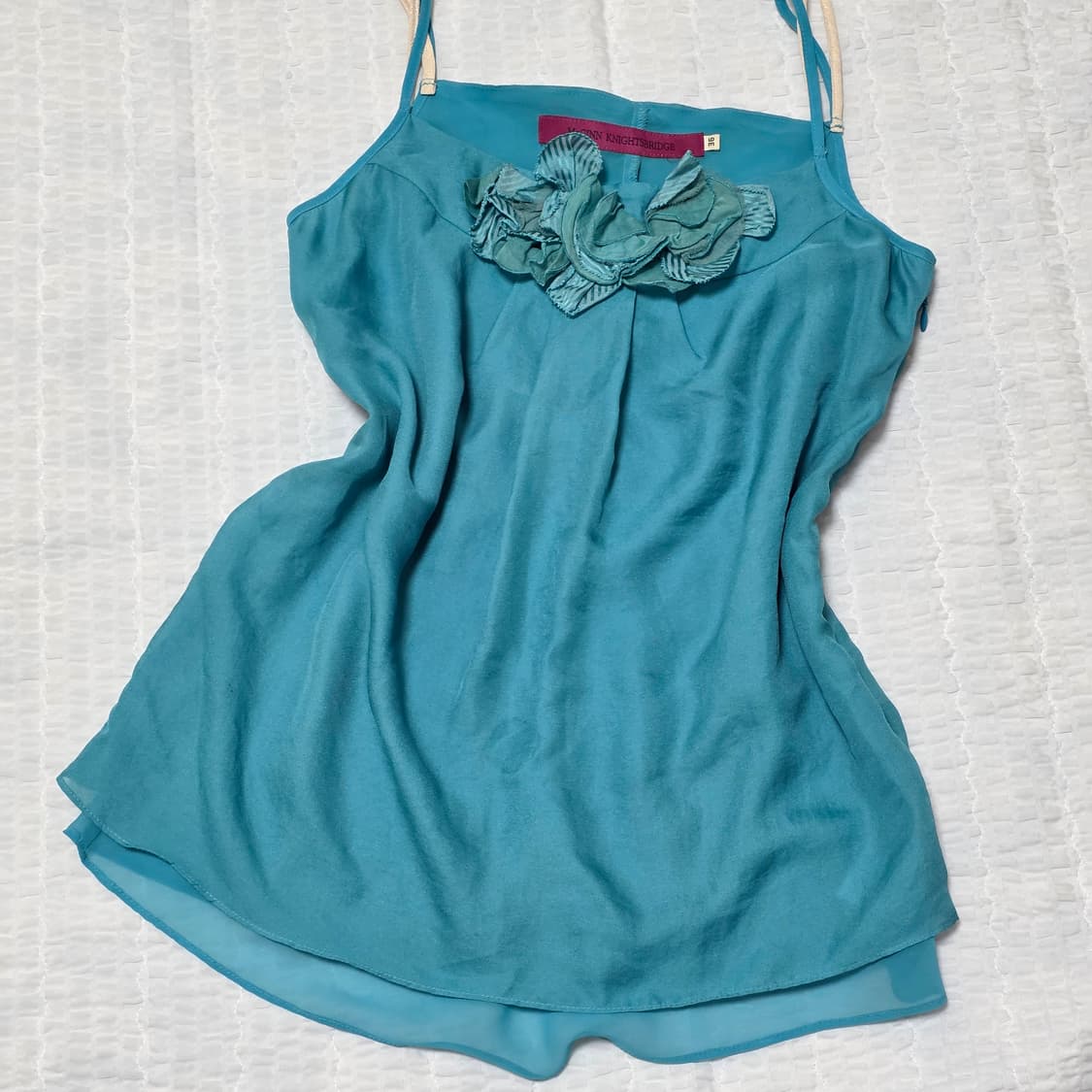 매긴나잇브릿지 민트모리걸 셔링 슬리브리스 상품이미지1