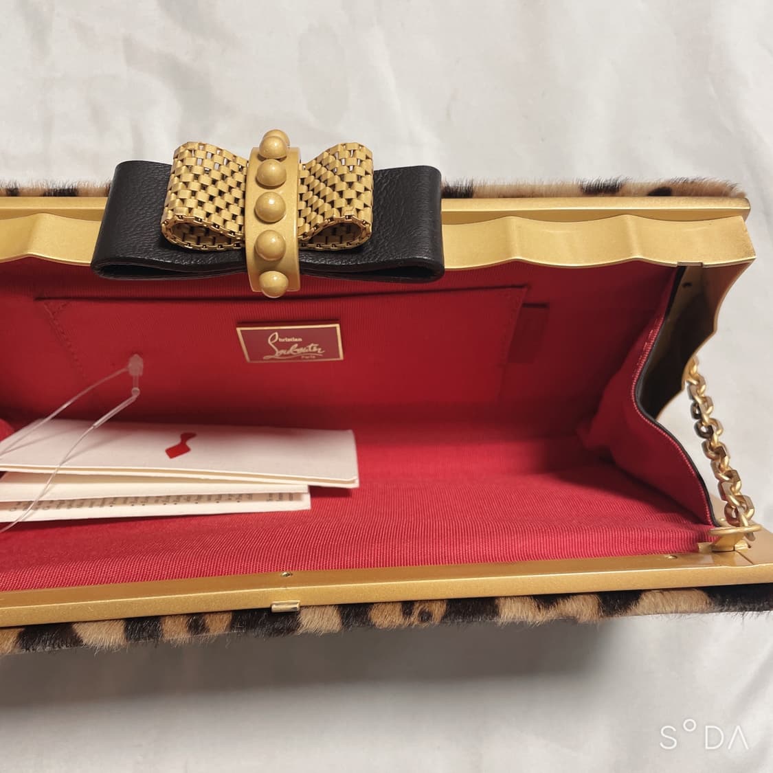 크리스찬 루부탱 레오파드 체인 클러치 백 상품이미지5