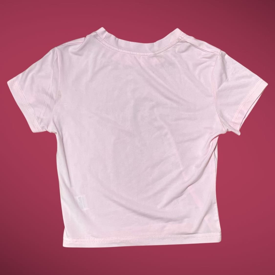 Y2K 딸기우유색 크롭 베이비 티셔츠 상품이미지3