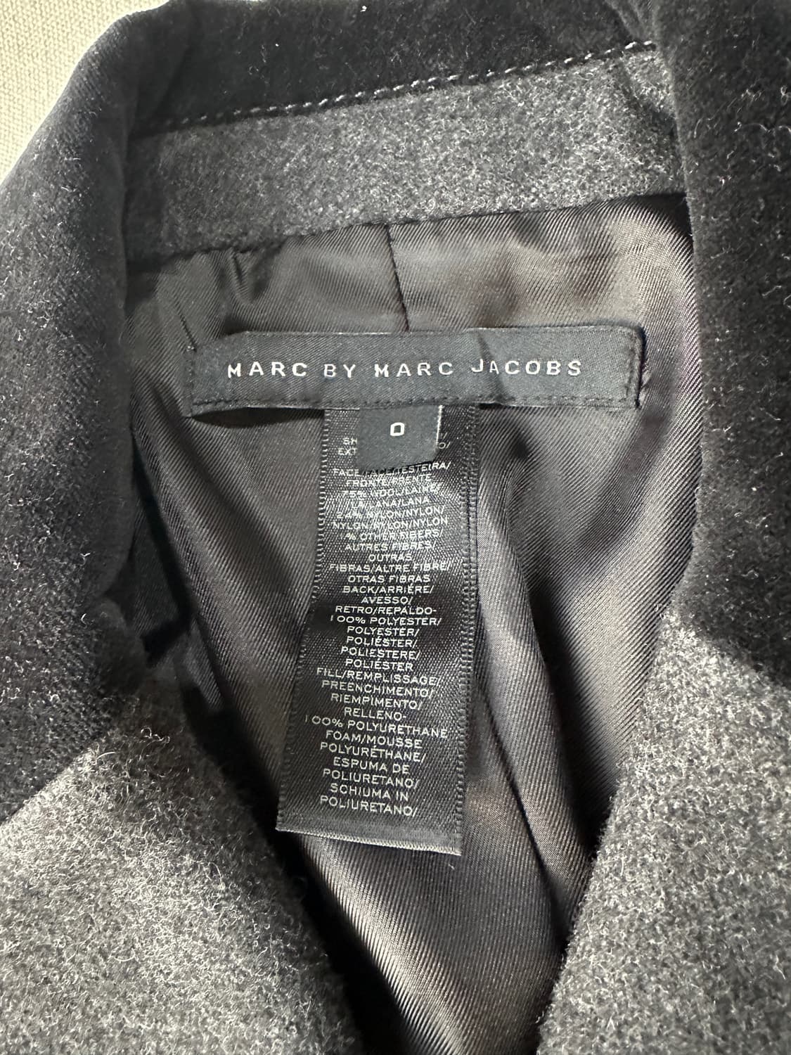 마크제이콥스 울 코트 차콜 (44~슬림55) 상품이미지5