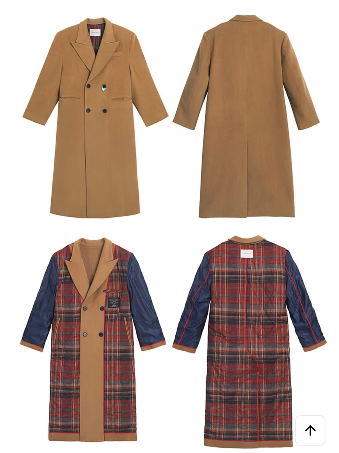 인스턴트펑크 리버시블 롱 코트 카멜 상품이미지3