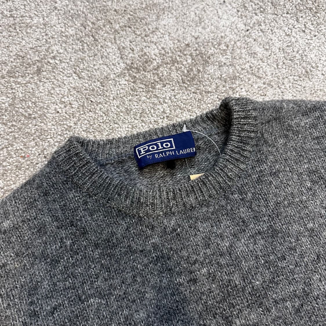 폴로 다크그레이 라운드 울 니트M 상품이미지2