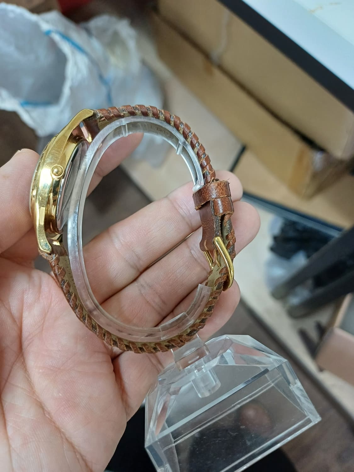 파슬 빈티지 우디시계 공용 상품이미지2