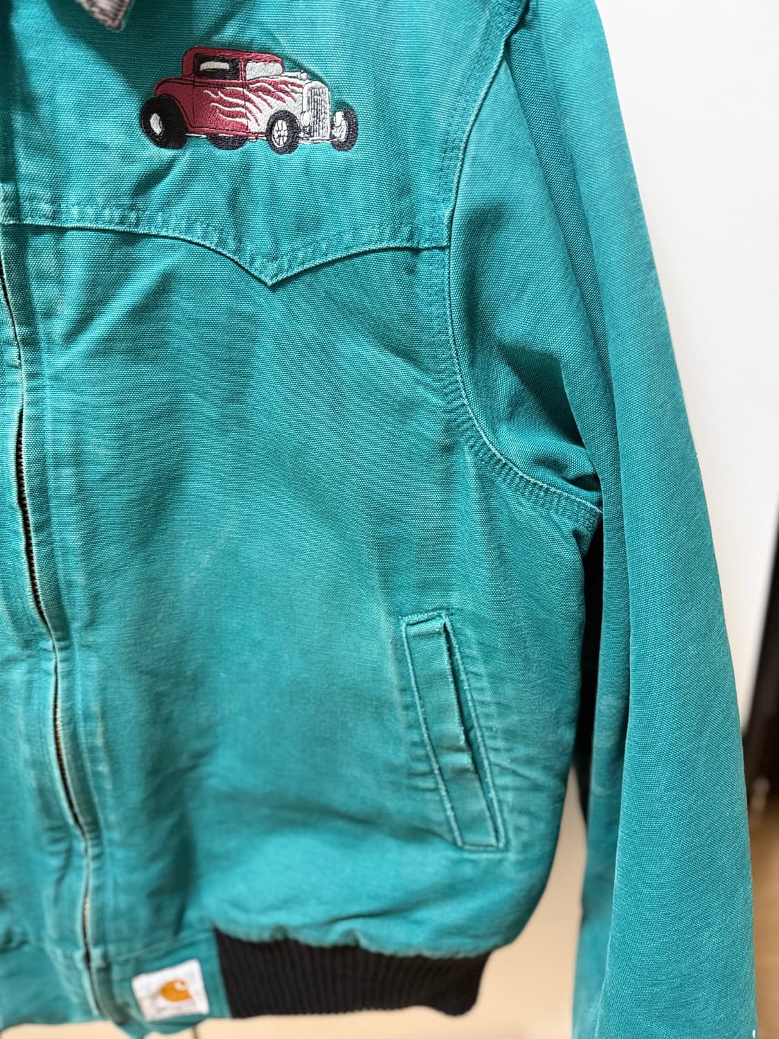 칼하트 자동차 자수 그린색 데님 자켓 상품이미지4