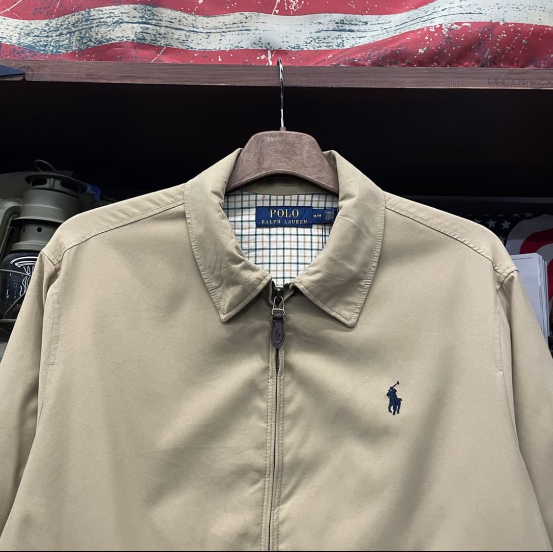 00s 폴로 랄프로렌 스윙탑 자켓 체크 라이닝 오리지널 블루종 상품이미지3