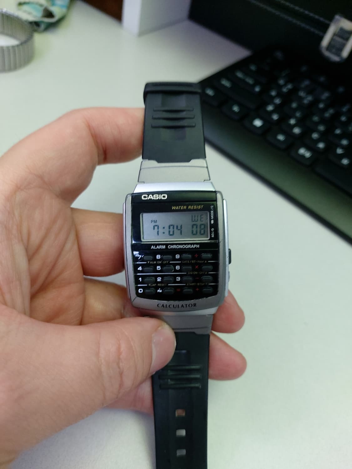 카시오 계산기 시계 블랙 상품이미지1