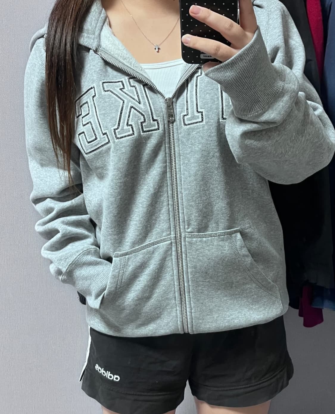 나이키 올드스쿨 후드집업 그레이 s 상품이미지1