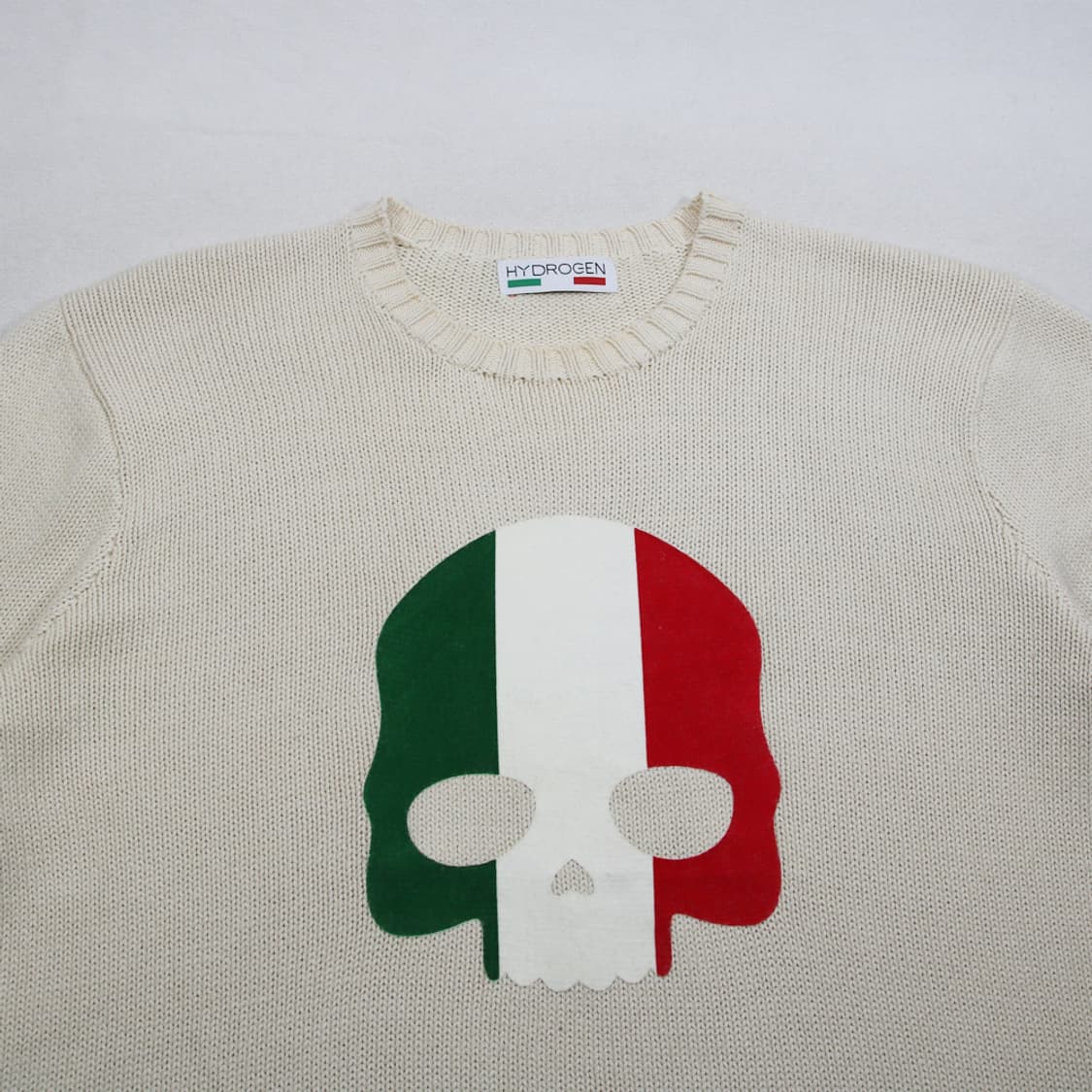 (착용컷) HYDROGEN 스컬 코튼 니트 (남성용 100-103) 상품이미지4