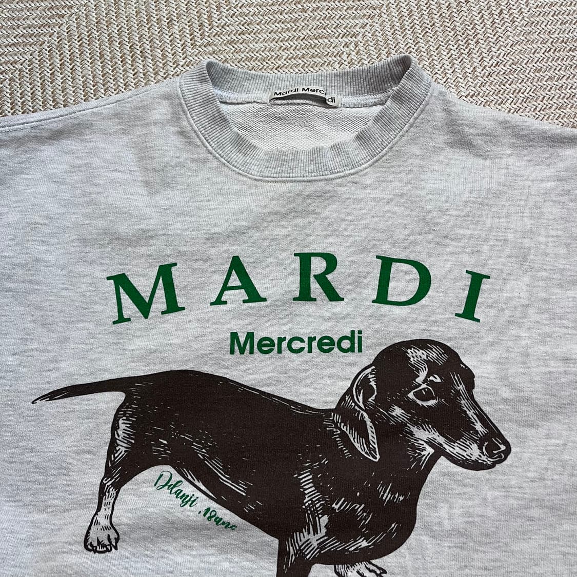[정품] 마르디메크르디 그레이 맨투맨 [ 실확 ] 상품이미지4
