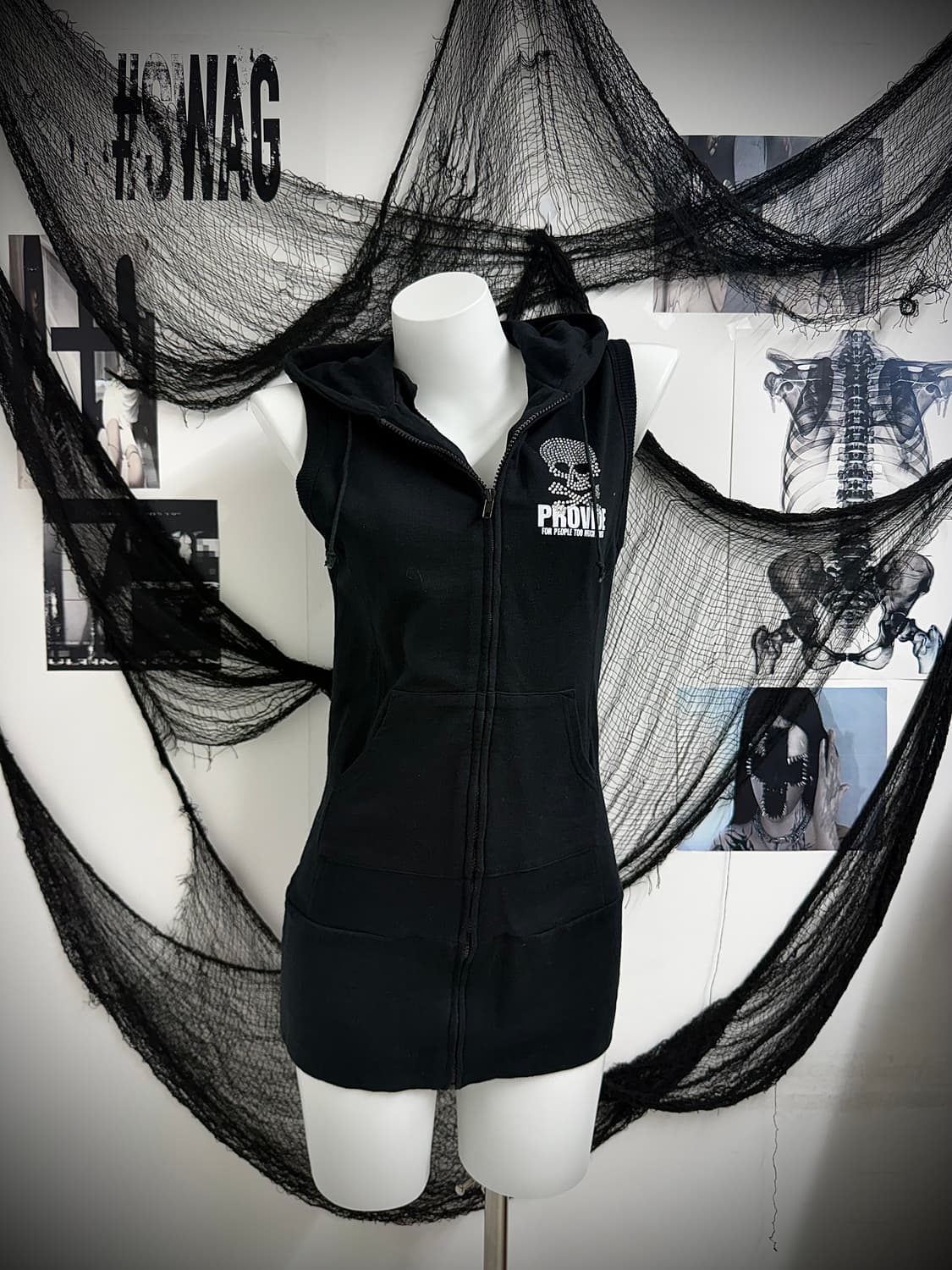 Punk skull detailed sleeveless onepiece 상품이미지2