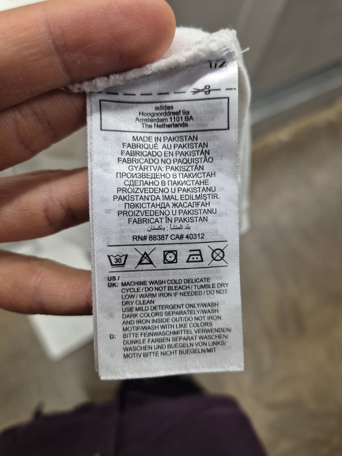 아디다스 반팔티 흰색 삼선 로고 XL 상품이미지6