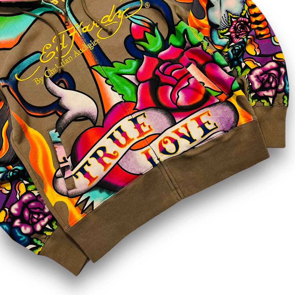 에드 하디 로즈 트루 러브 올드스쿨 타투 빈티지 후디 집업 상품이미지4