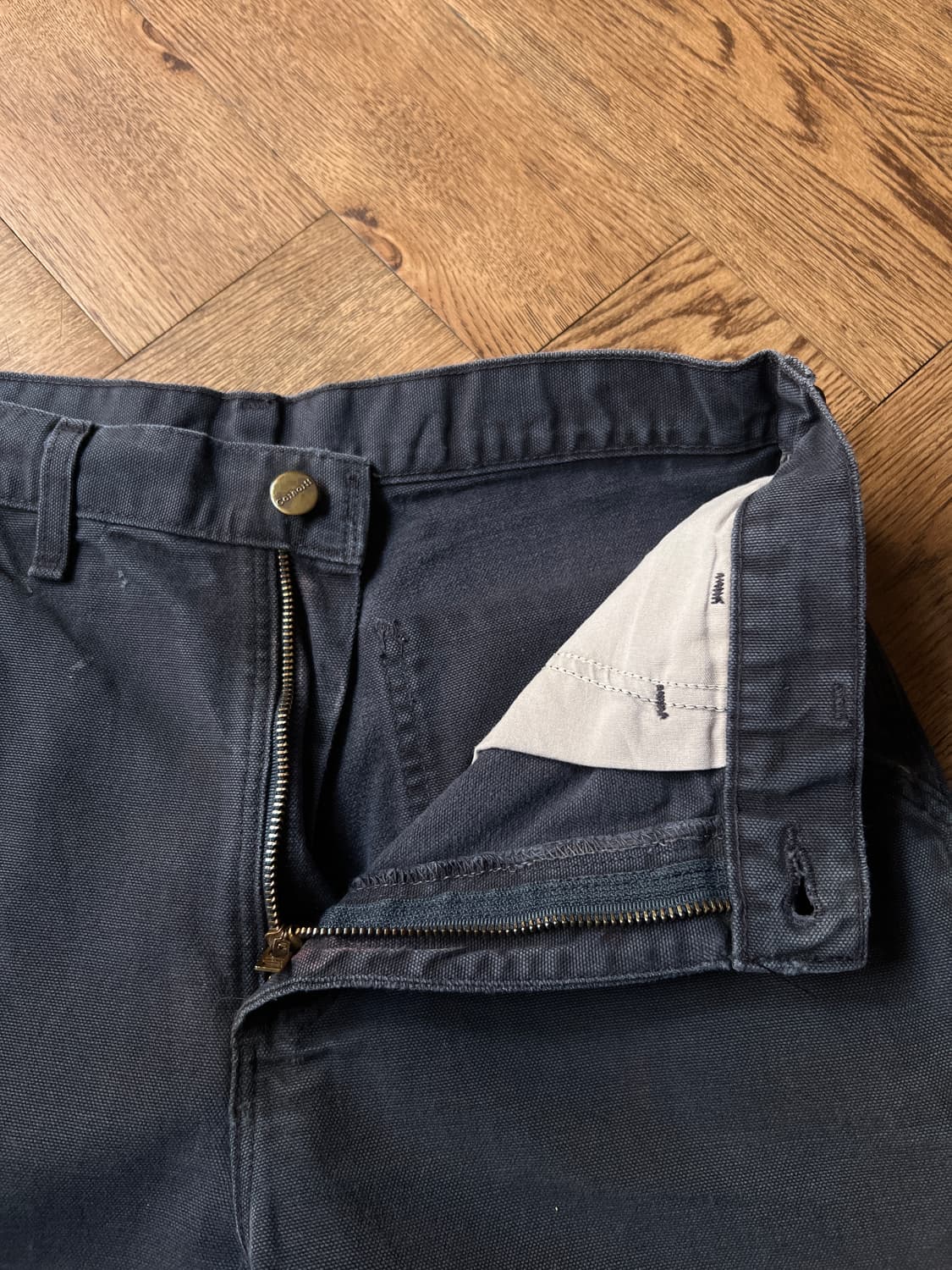 [30]칼하트 USA 디스트로이드 미드나잇 네이비 싱글니 카펜터 워크팬츠 상품이미지3