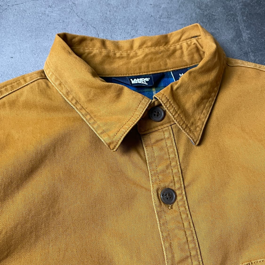LANDS' END 빈티지 카멜 플란넬 셔츠자켓 A00442 상품이미지2