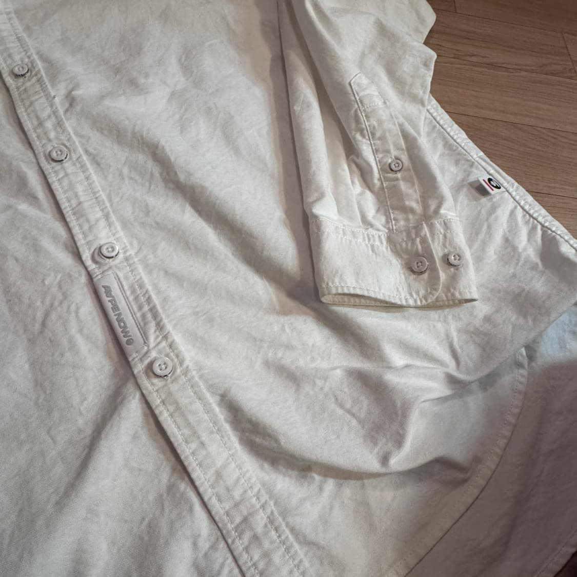 AApe 에이프 나우 롱슬리브 화이트 셔츠 XL 상품이미지4