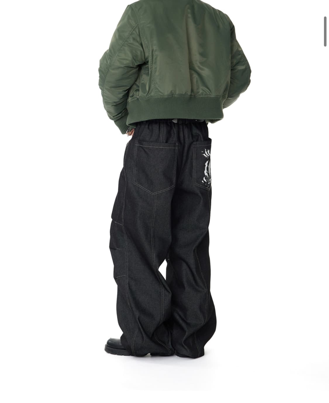 아캄 핀턱팬츠 블랙 상품이미지2