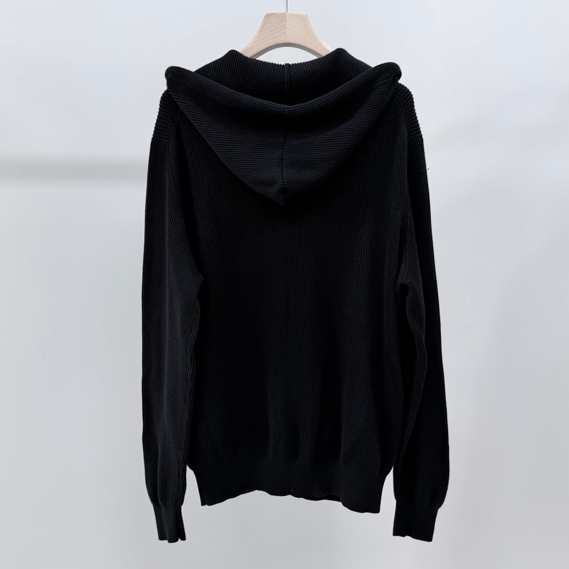 [S급/3XL] 브루넬로 쿠치넬리 니트 후드집업 블랙 상품이미지5