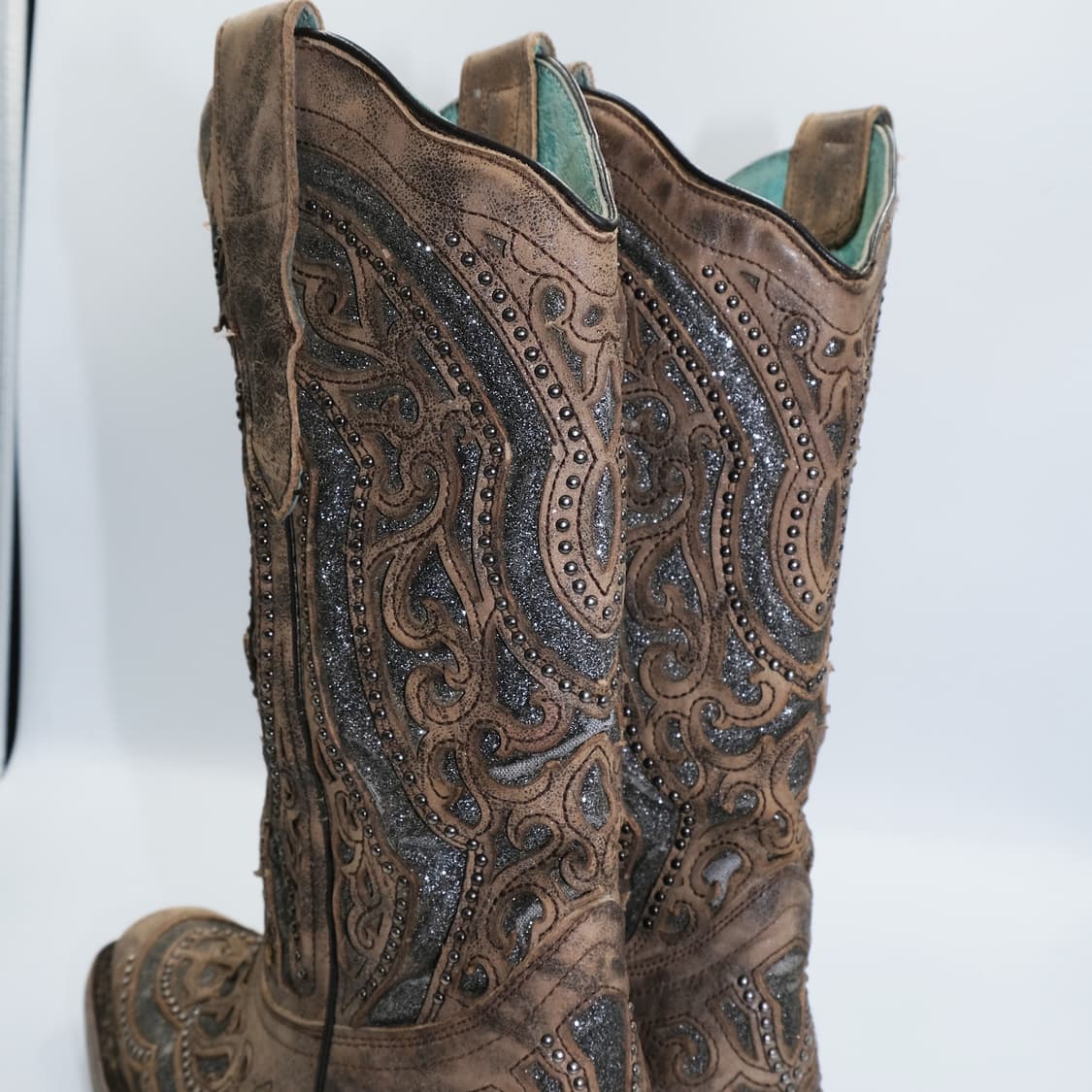 빈티지 코랄 웨스턴 스터드 레더 부츠 6.5(235)사이즈 BT23502 상품이미지7